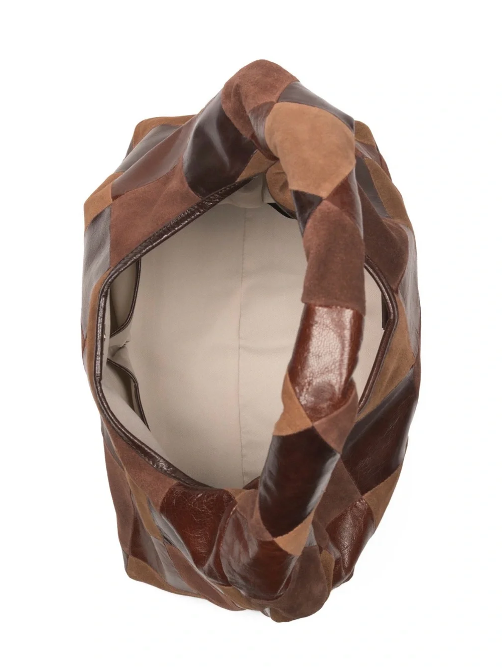 LODIS Suede And Leather Patchwork Hobo Bag NWT
